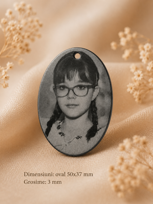 Medalion sau breloc foto din acrilic