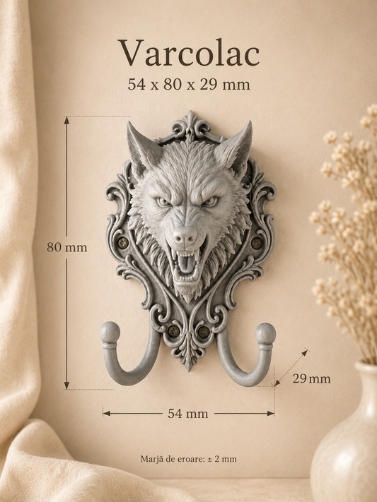 Cuier decorativ de perete 3D-mic