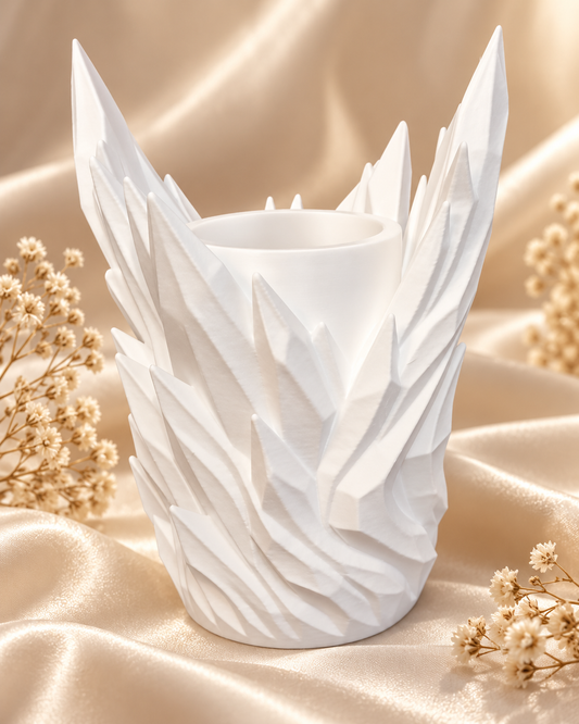 Vază decorativă 3D cu aripi – design sculptural