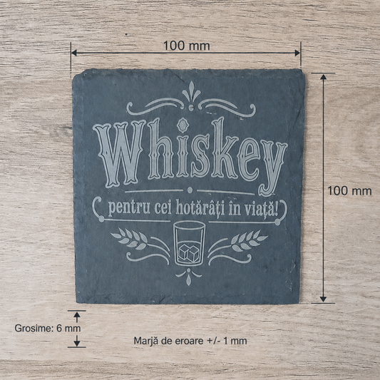 Suport pentru pahar din ardezie, personalizat