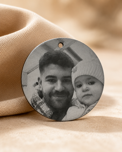 Medalion sau breloc foto din acrilic