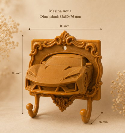 Cuier decorativ de perete 3D mediu