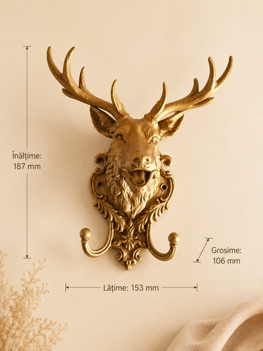 Cuier decorativ de perete 3D mare