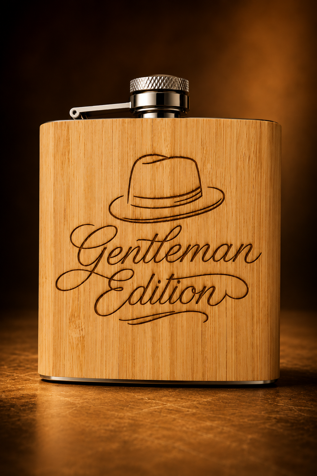 Ploscă din bambus personalizată – 175 ml