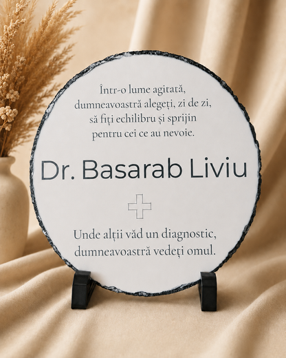 Placă de ardezie personalizată pentru cadre medicale