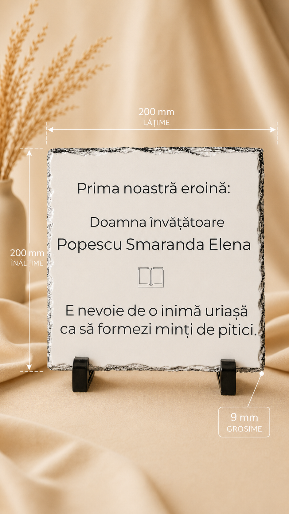 Placă de ardezie personalizată pentru profesori