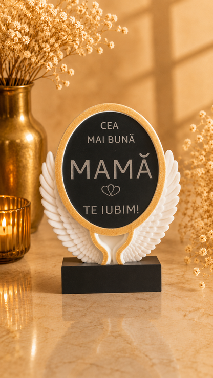 Trofeu personalizat cu mesaj pentru ea – cadou printat 3D