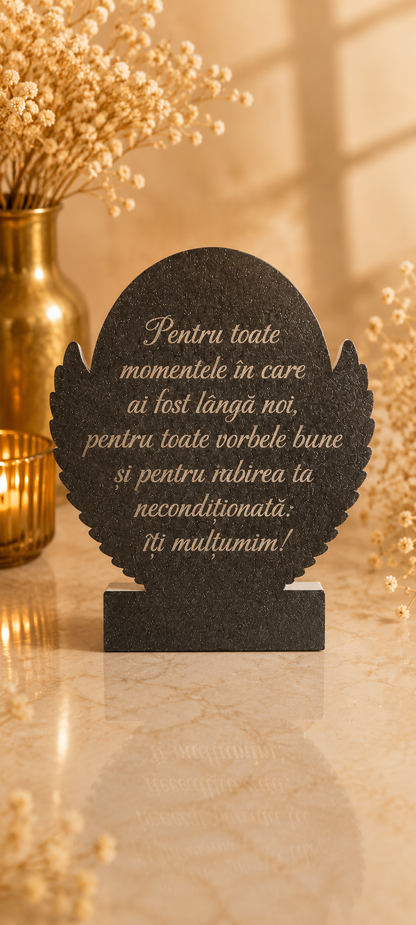 Trofeu personalizat cu mesaj pentru ea – cadou printat 3D