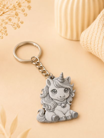 Breloc 2D personalizat cu gravură UV
