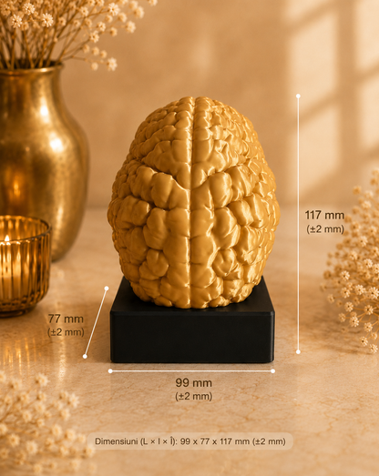 Creier anatomic decorativ 3D cu bază personalizabilă