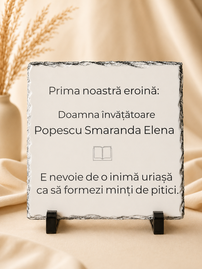 Placă de ardezie personalizată pentru profesori