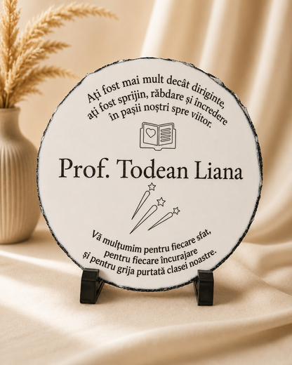 Placă de ardezie personalizată pentru profesori