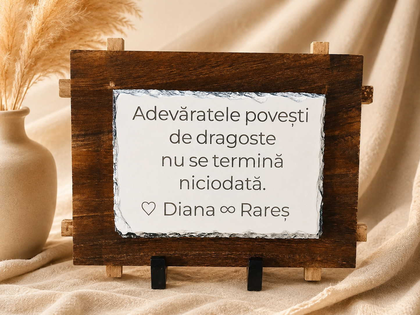 Placă de ardezie personalizată pentru cuplu