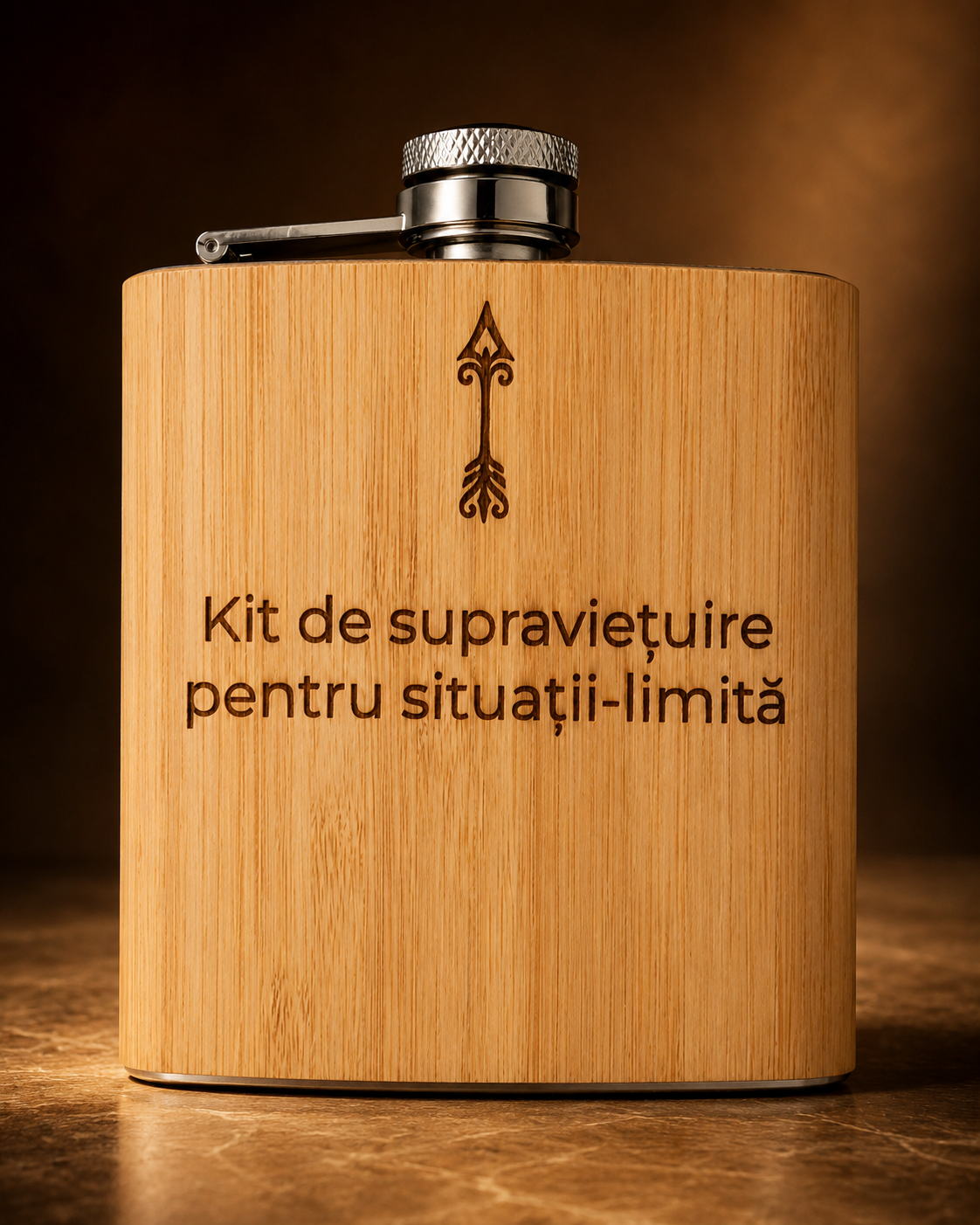 Ploscă din bambus personalizată – 175 ml