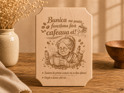 Placă decorativă din lemn tip tocător, personalizată
