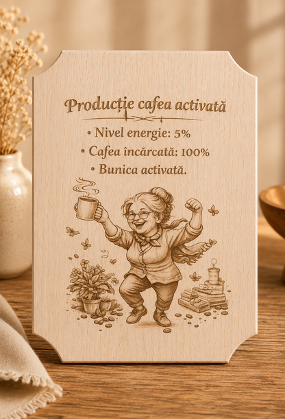 Placă decorativă din lemn tip tocător, personalizată