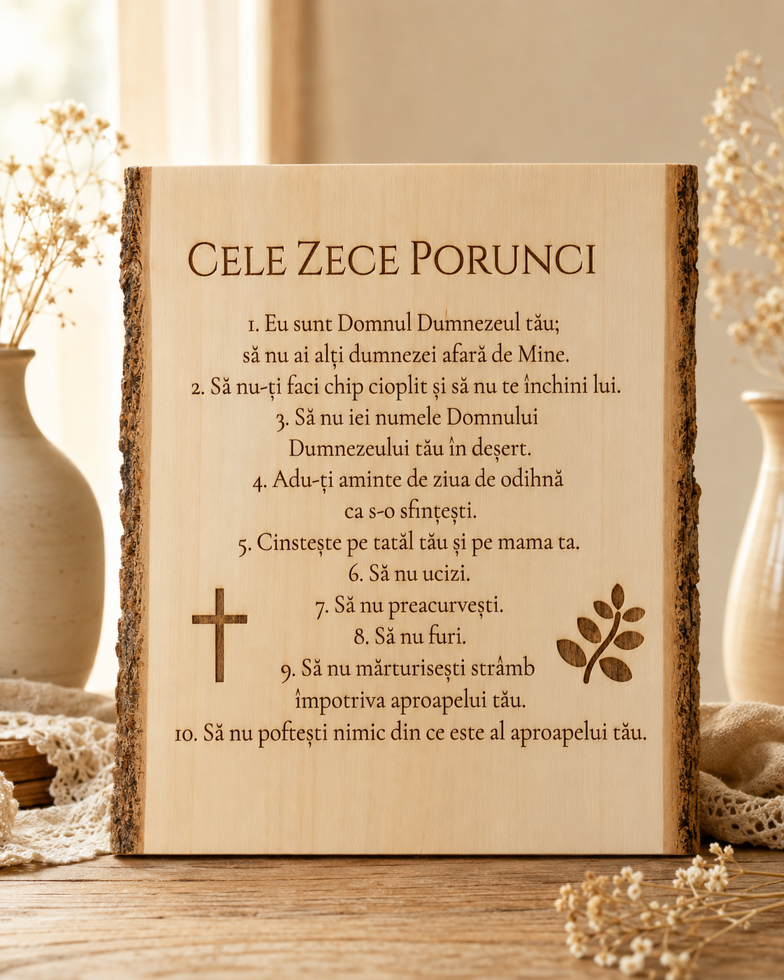 Placă din lemn de tei - Rugăciune