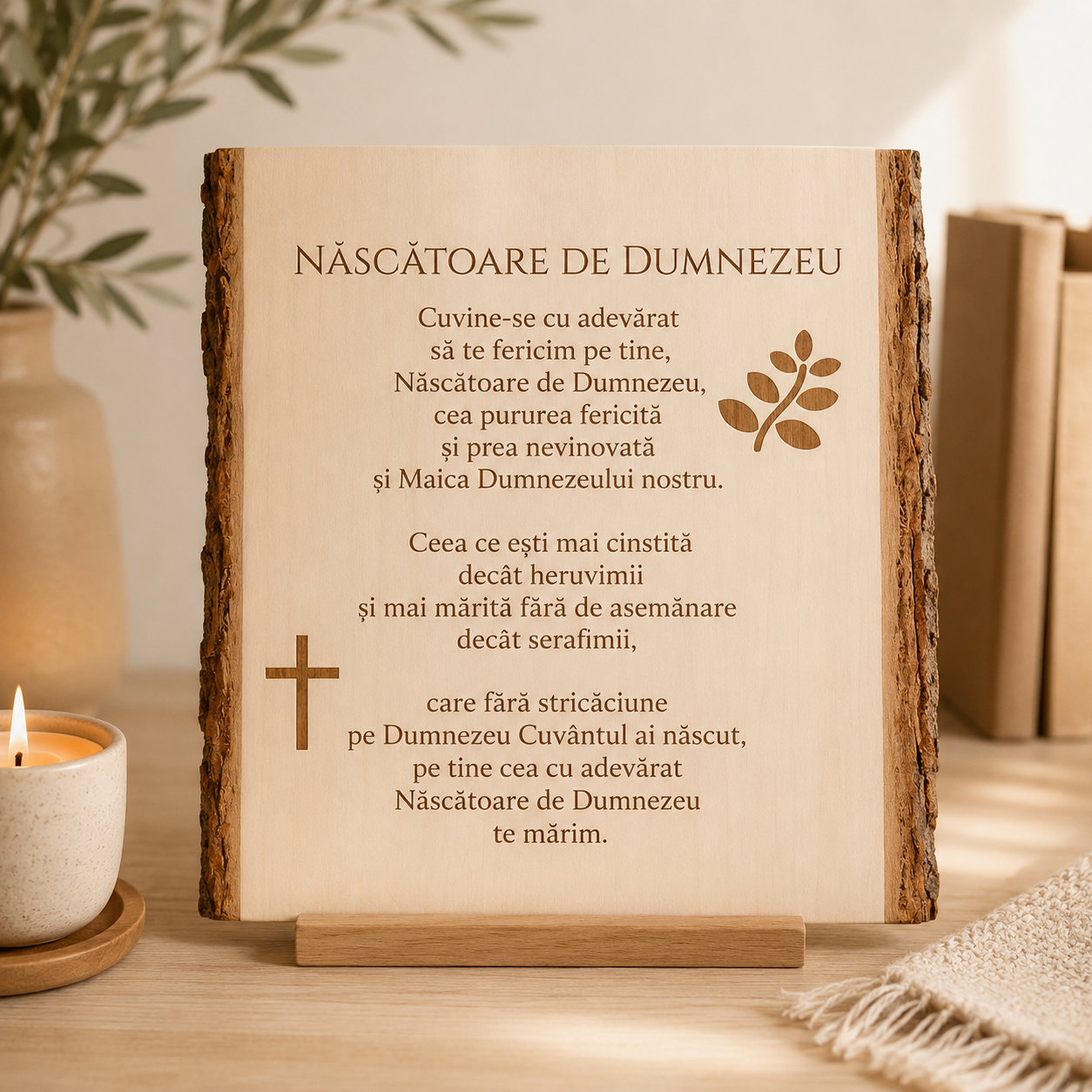 Placă din lemn de tei - Rugăciune