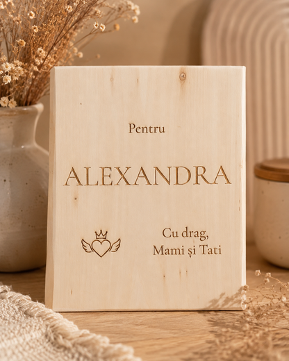 Placă din lemn de tei - Rugăciune