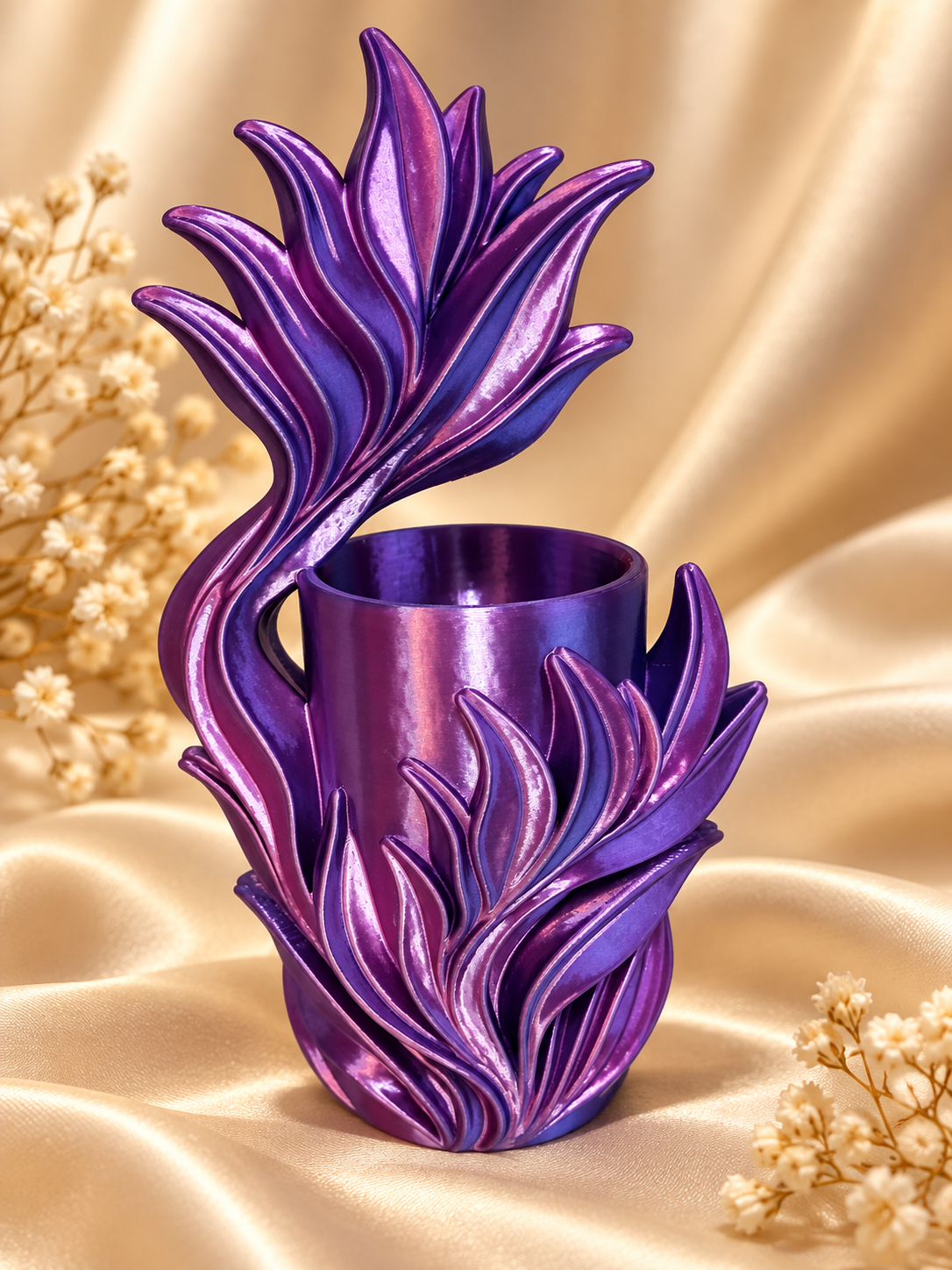 Vază decorativă 3D din PLA Silk – modele artistice