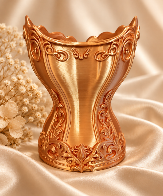Vază decorativă 3D tip corset – design ornamental