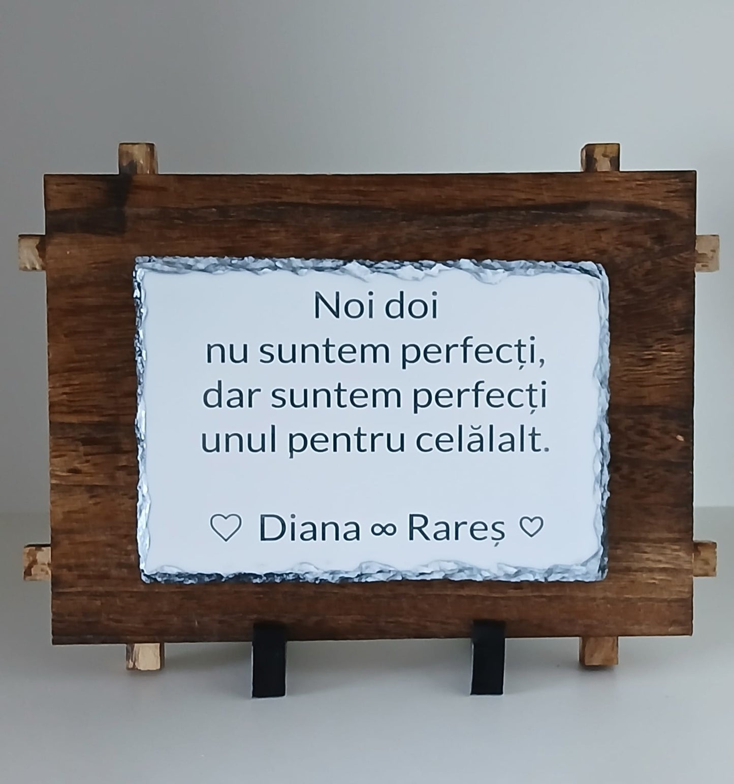 Placă de ardezie personalizată pentru cuplu