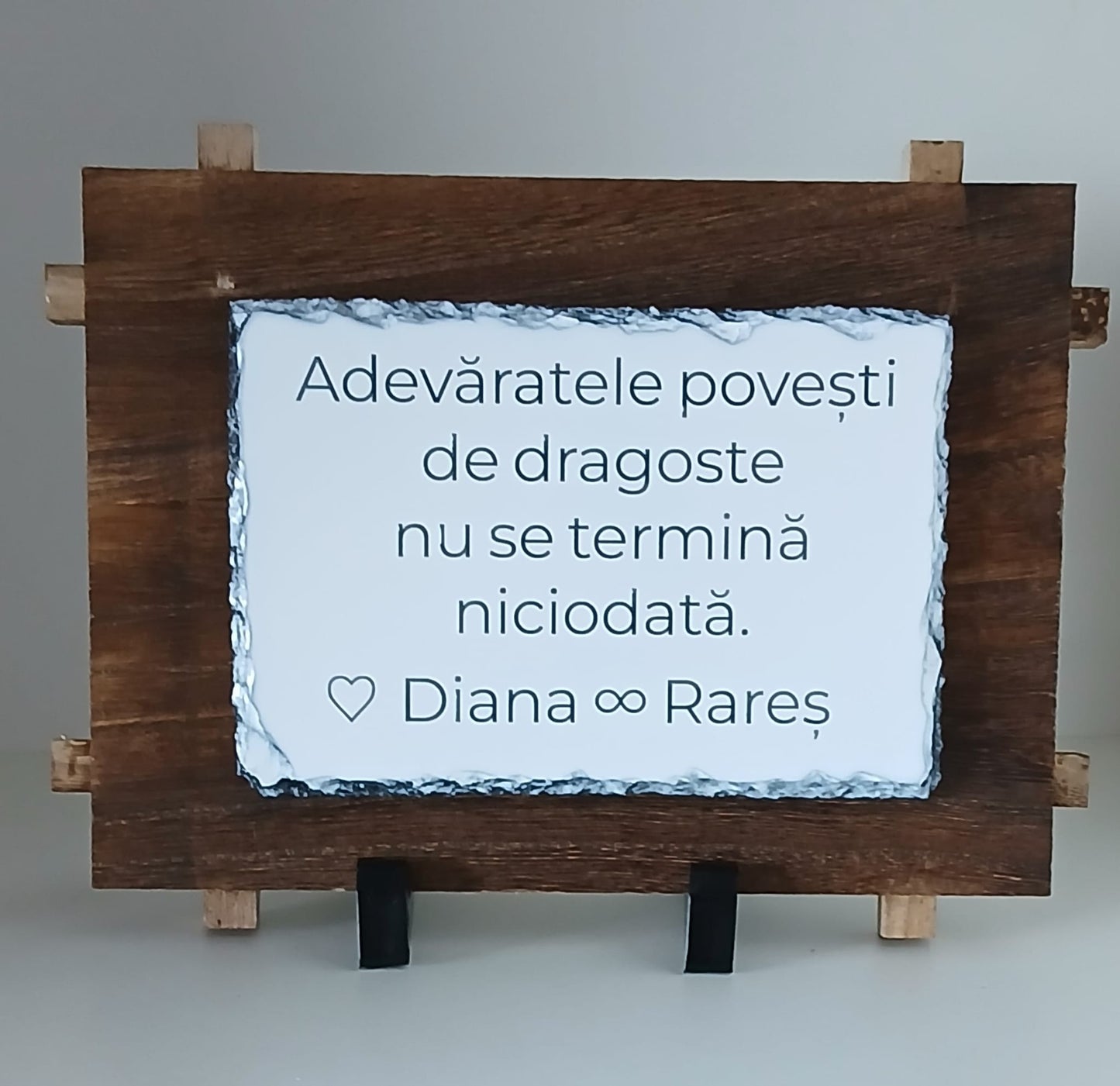 Placă de ardezie personalizată pentru cuplu