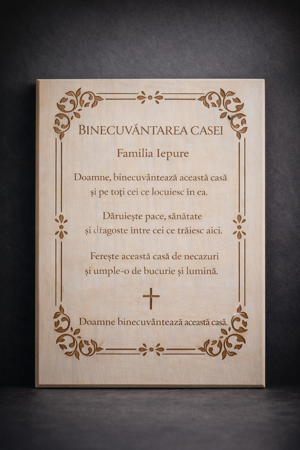 Placă din lemn de tei – Binecuvântarea casei