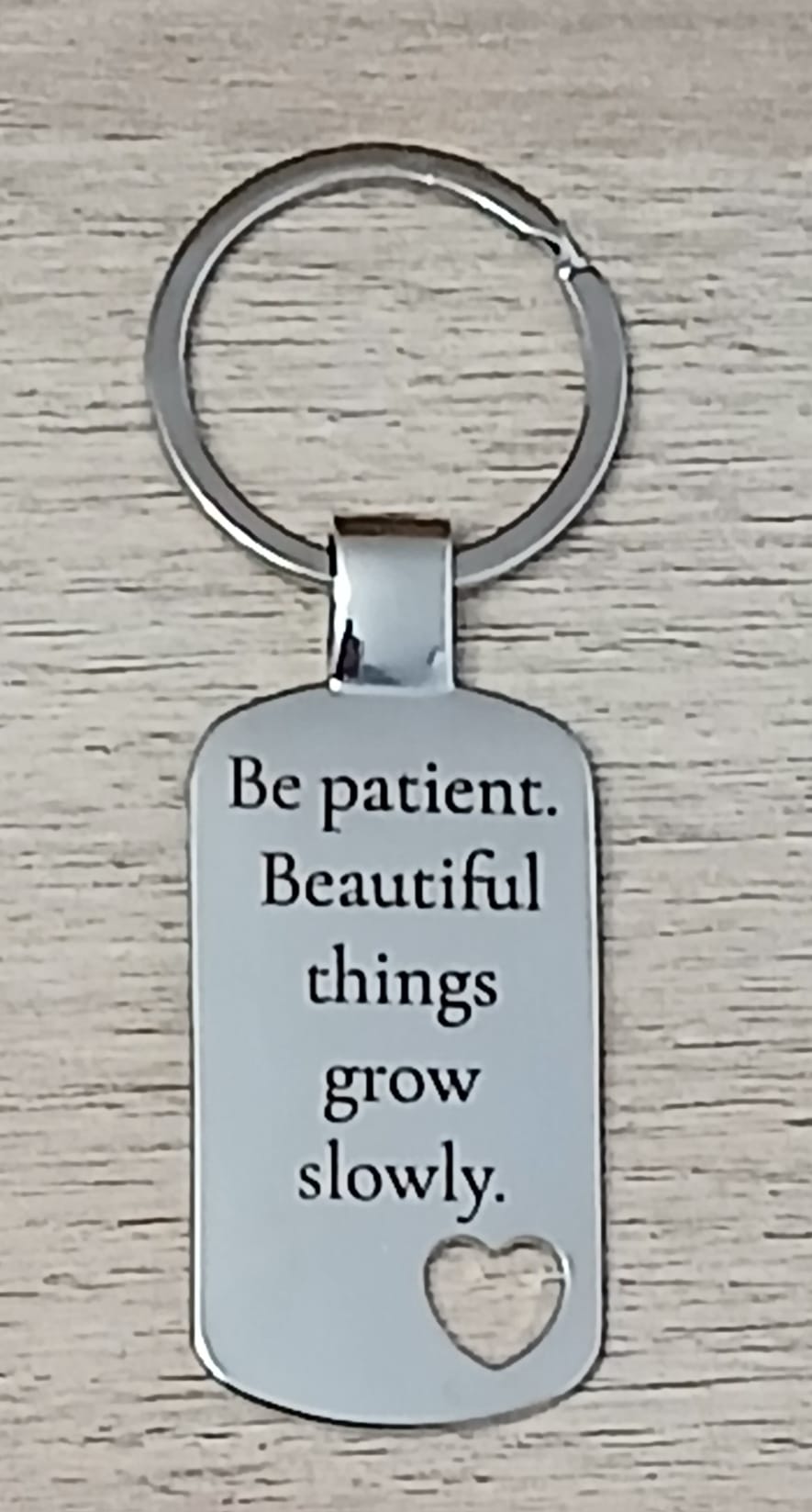 Breloc din oțel inoxidabil, personalizat cu mesaj motivațional