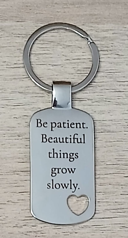 Breloc din oțel inoxidabil, personalizat cu mesaj motivațional