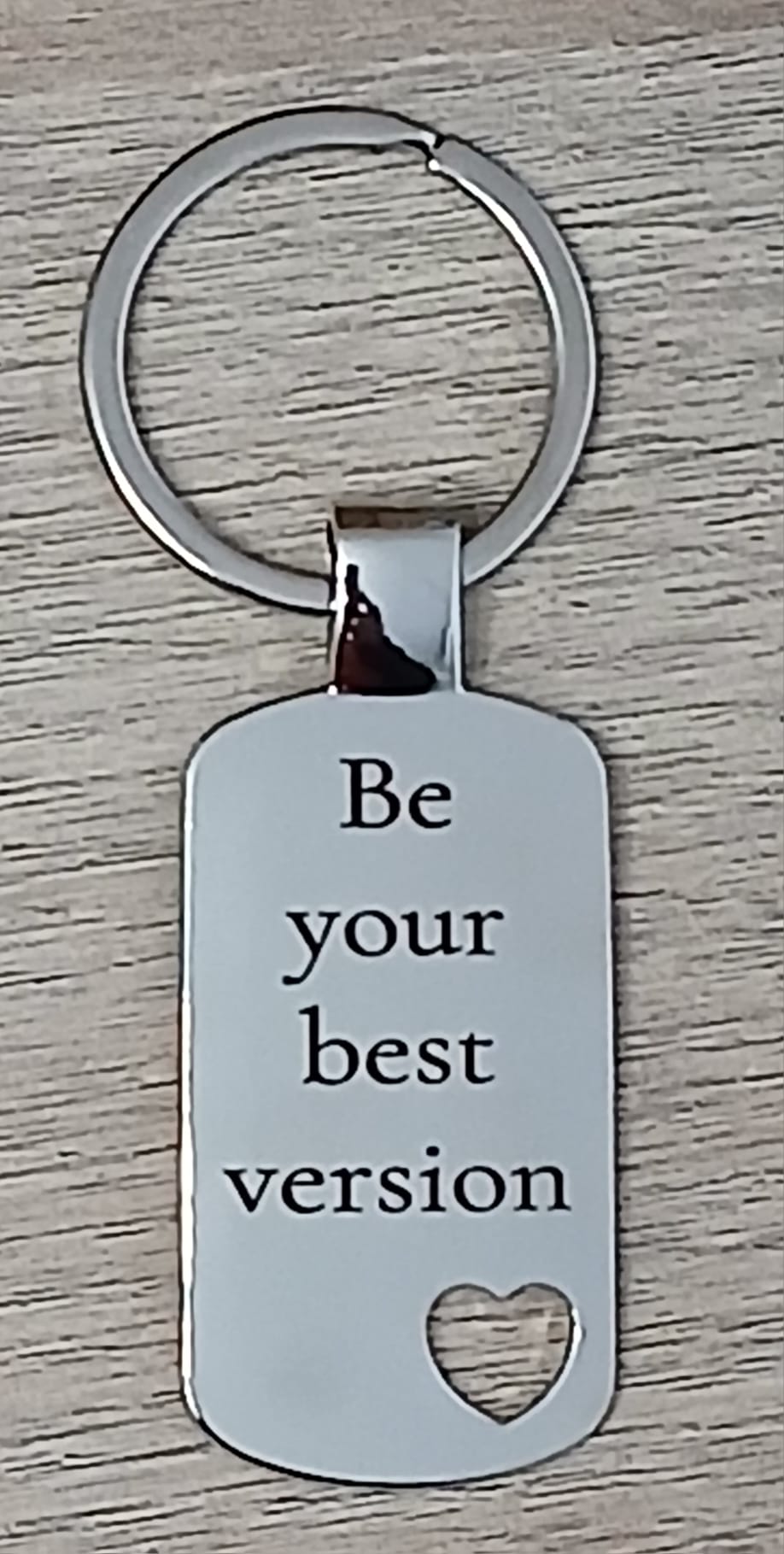 Breloc din oțel inoxidabil, personalizat cu mesaj motivațional