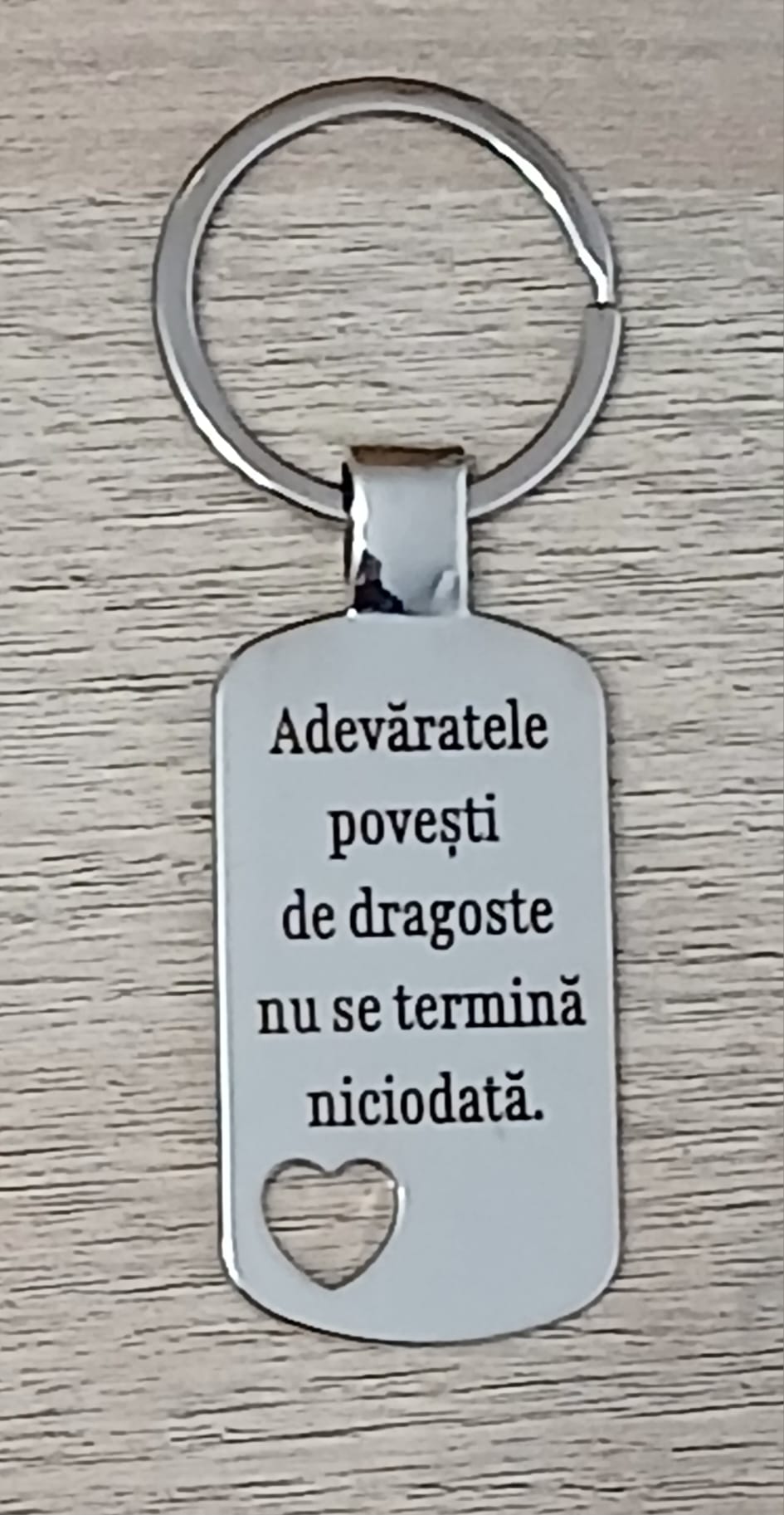 Breloc din oțel inoxidabil, personalizat pentru cuplu