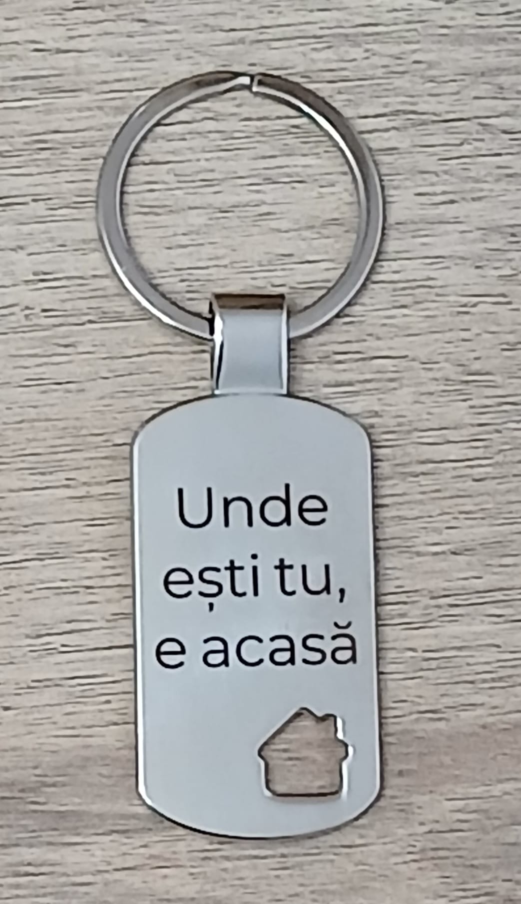 Breloc din oțel inoxidabil, personalizat pentru cuplu