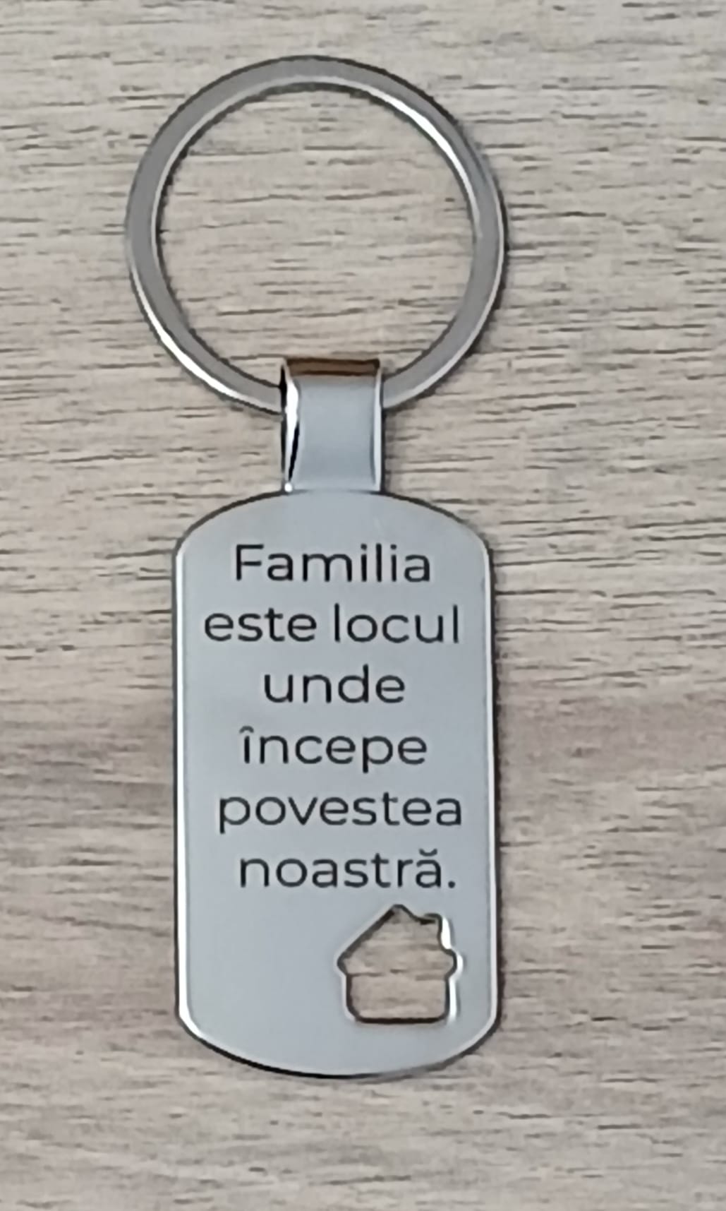 Breloc din oțel inoxidabil, personalizat pentru cuplu