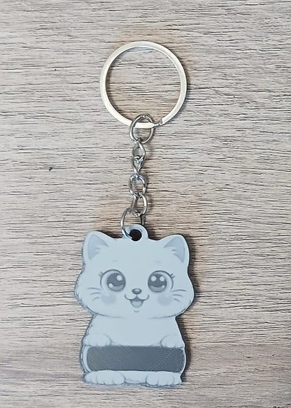 Breloc 2D personalizat cu gravură UV