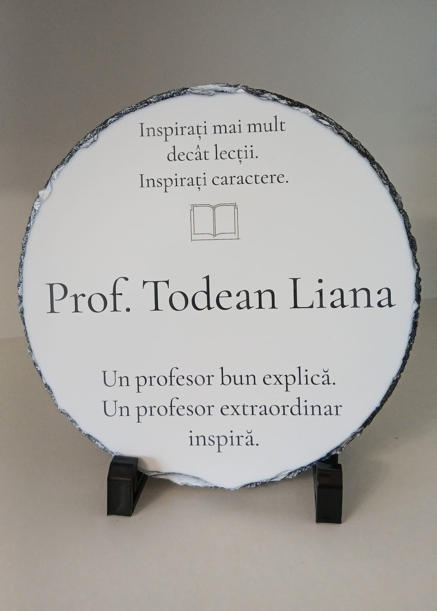 Placă de ardezie personalizată pentru profesori