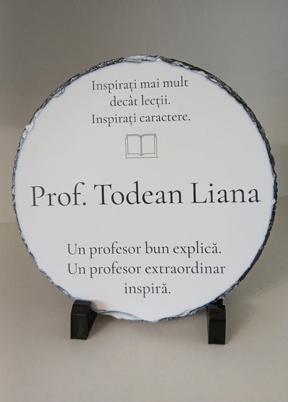 Placă de ardezie personalizată pentru profesori