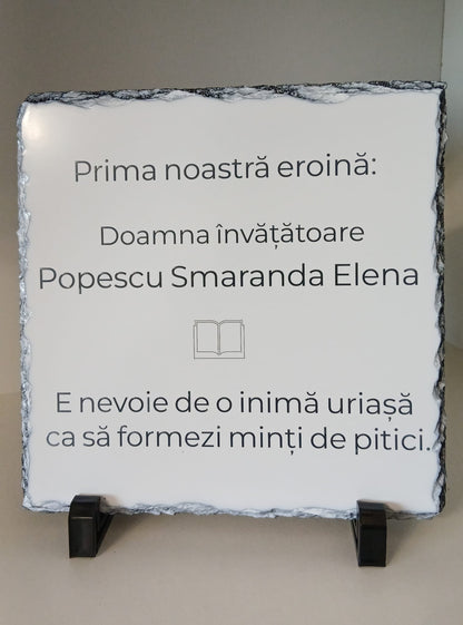 Placă de ardezie personalizată pentru profesori