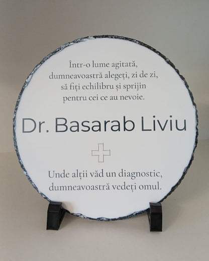Placă de ardezie personalizată pentru cadre medicale