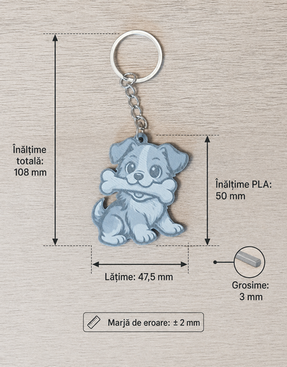 Breloc 2D personalizat cu gravură UV