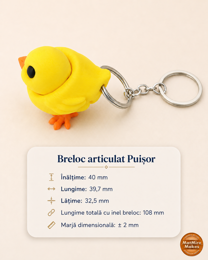 Breloc articulat din PLA – model flexi 3D