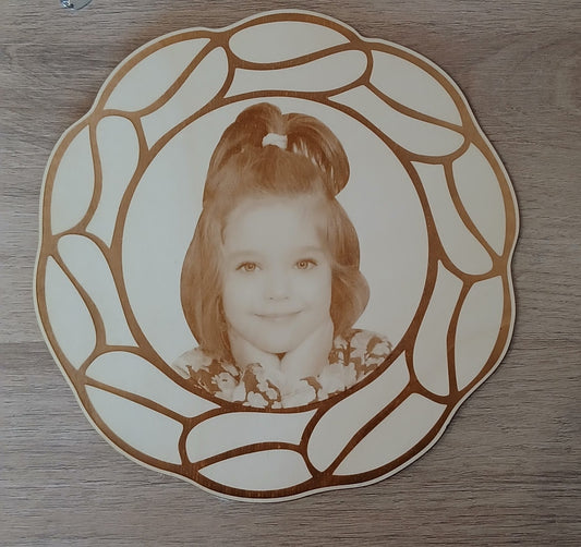PLACĂ FOTO PERSONALIZATĂ DIN LEMN DE PLOP