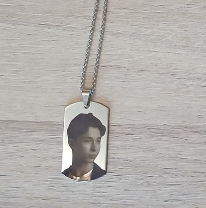 Lănțișor personalizat din oțel inoxidabil cu fotografie
