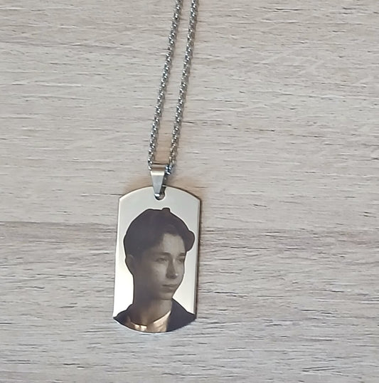 Lănțișor personalizat din oțel inoxidabil cu fotografie
