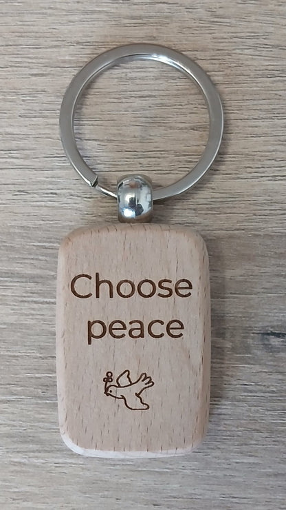Breloc din lemn, personalizat cu mesaj motivațional