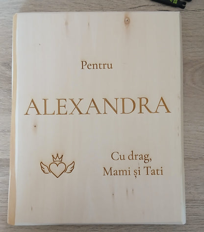 Placă din lemn de tei - Rugăciune