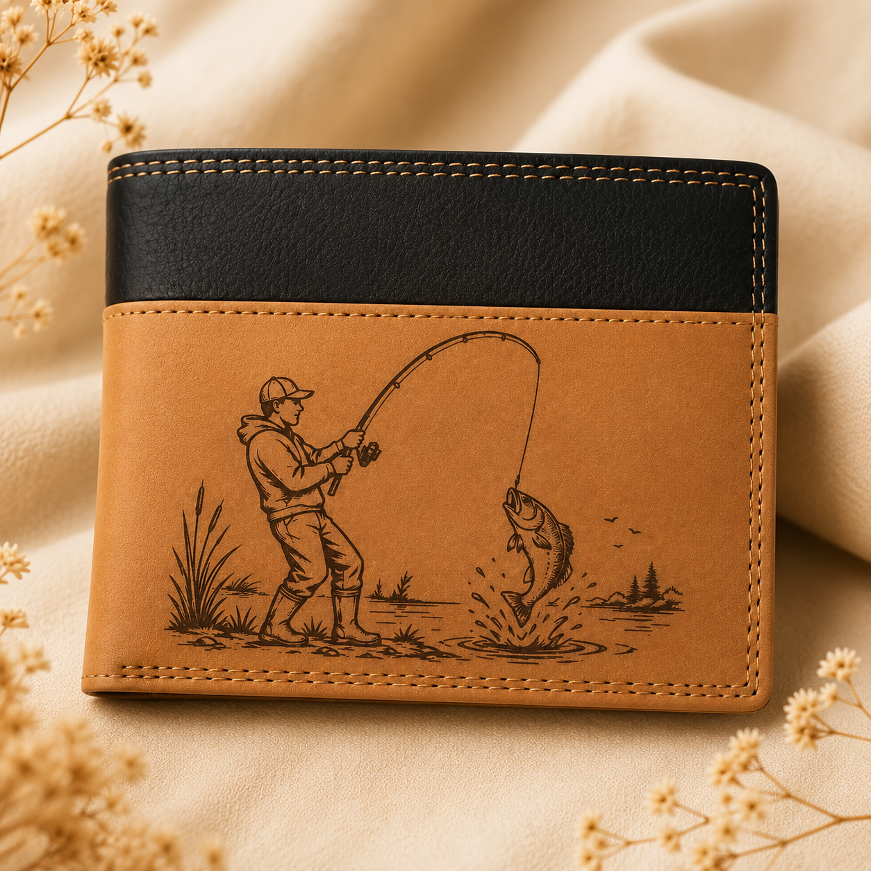 Portofel personalizat 2411-2 din piele naturală bovină