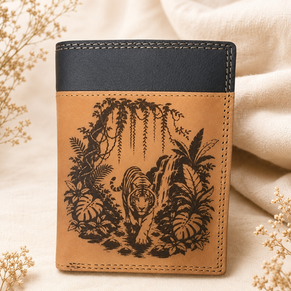Portofel personalizat 2311-2 din piele naturală tip Hunter