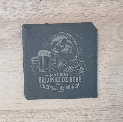 Suport pentru pahar din ardezie, personalizat