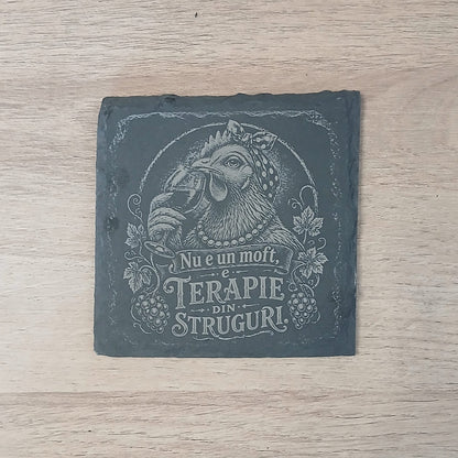 Suport pentru pahar din ardezie, personalizat